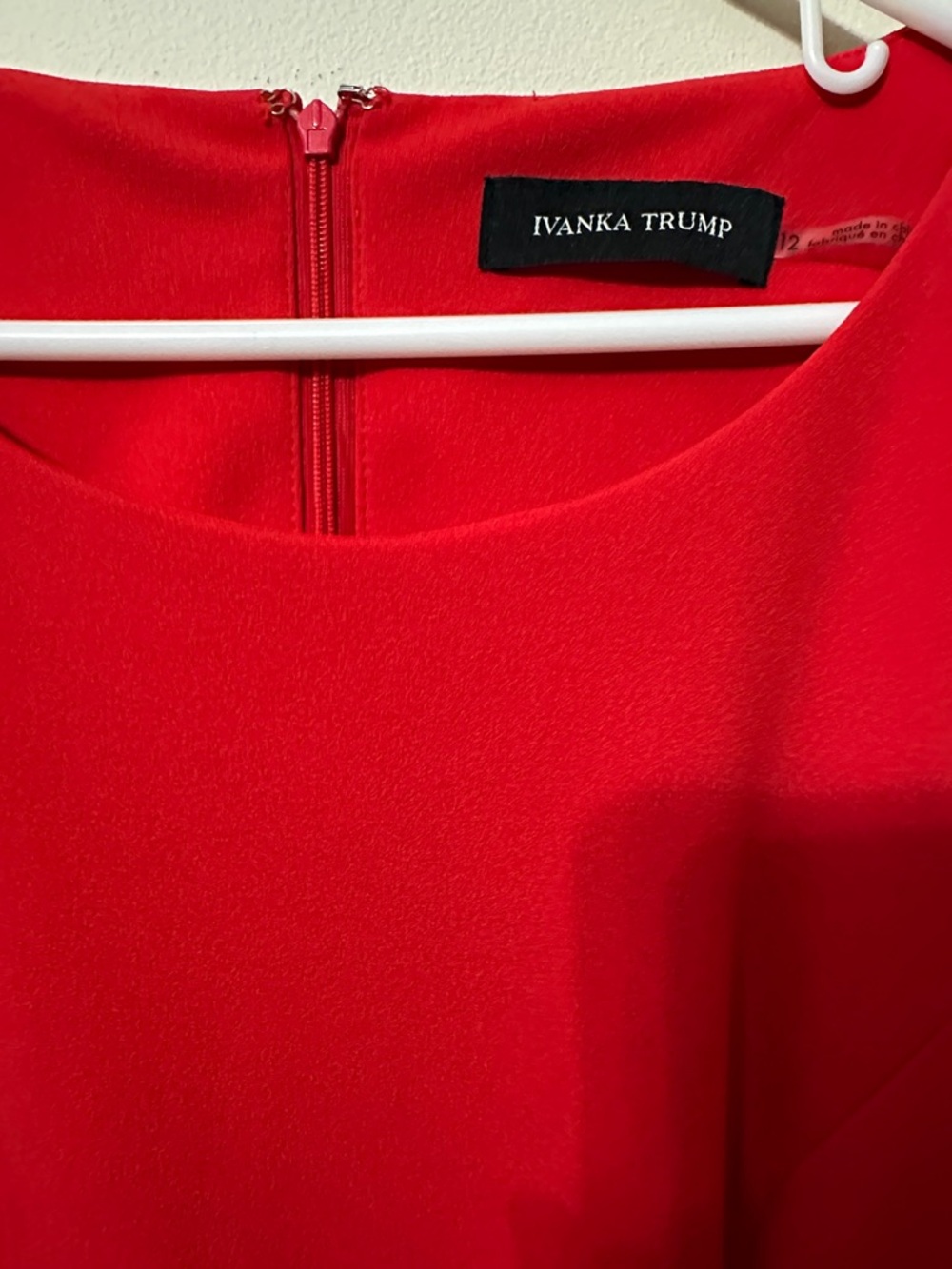 Ivanka Trump Red Dress with Scoop Neckline